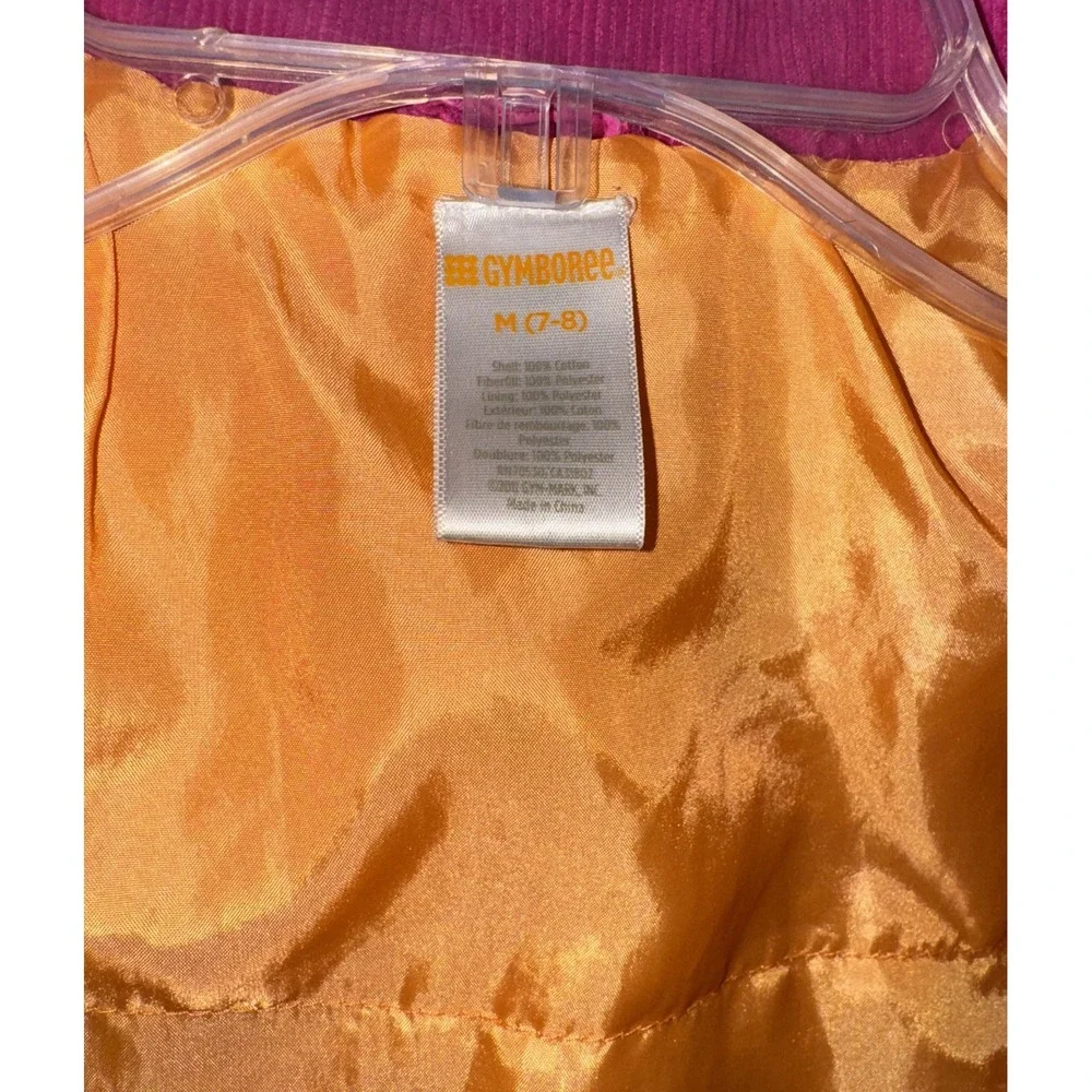 Gymboree Corduroy Jacket Lined Hot Pink Orange Toggles Pockets Girls 7/8 2011